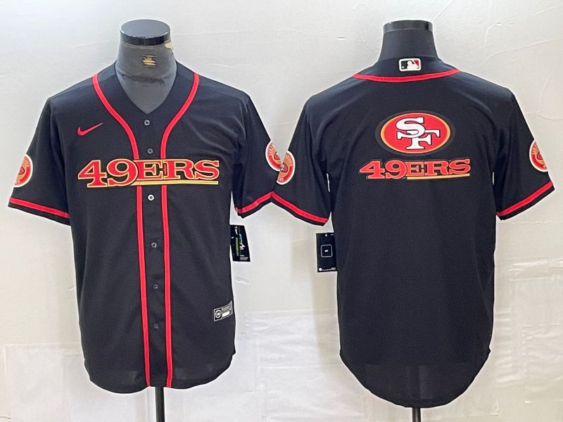 Men San Francisco 49ers Blank Black 2024 Nike Vapor Untouchable Limited NFL Jersey style 1